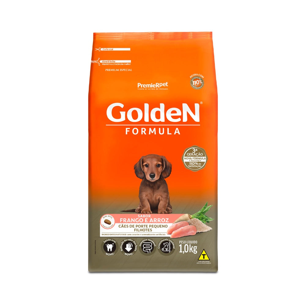 Ração Golden Fórmula Mini Bits para Cães Filhotes Sabor Frango