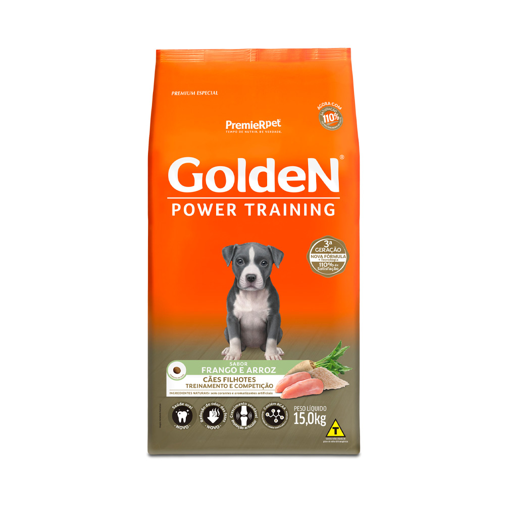 Ração Golden Power Training para Cães Filhotes Sabor Frango e Arroz