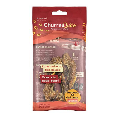 Petisco Natural Pescoço de Frango Churrasquito para Cães 4 Unidades