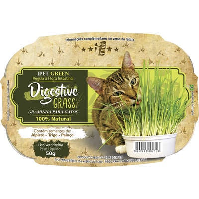 Graminha Ipet Digestive Grass para Gatos Adultos 50 g