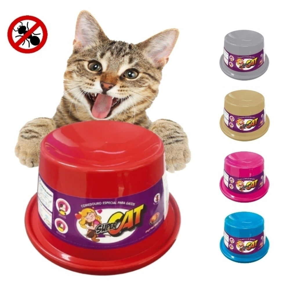 Comedouro Furacão Pet Super Cat para Gatos Vermelho 200 mL