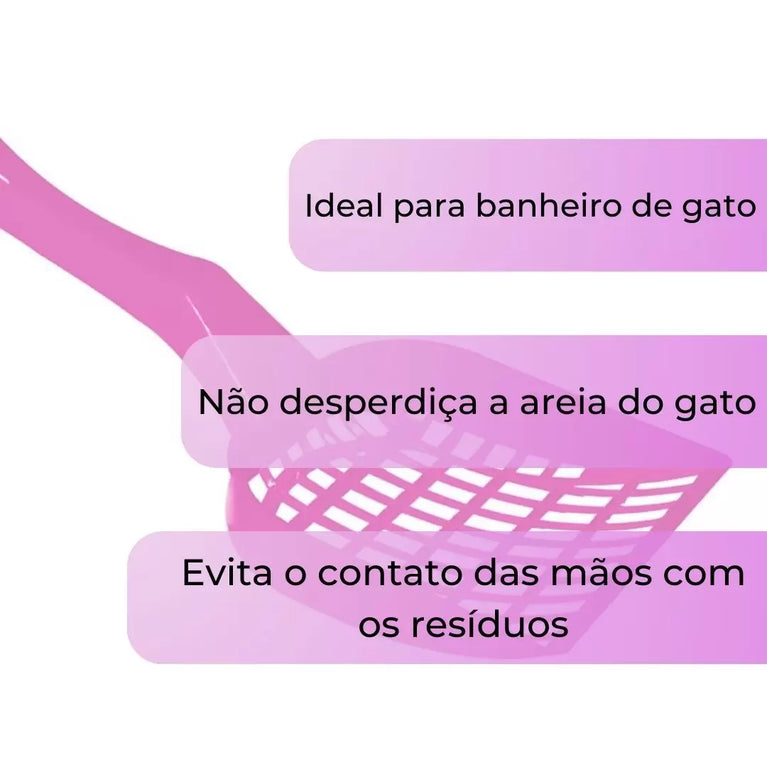 Pá Higiênica Furacão Pet Joy para Gatos Rosa