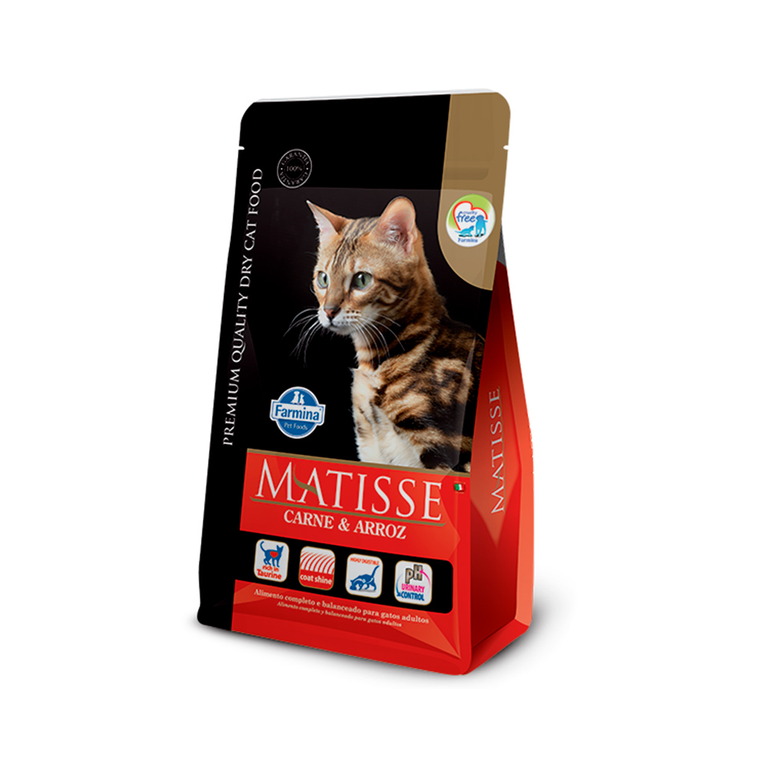 Ração Farmina Matisse para Gatos Adultos Sabor Carne e Arroz 2 Kg