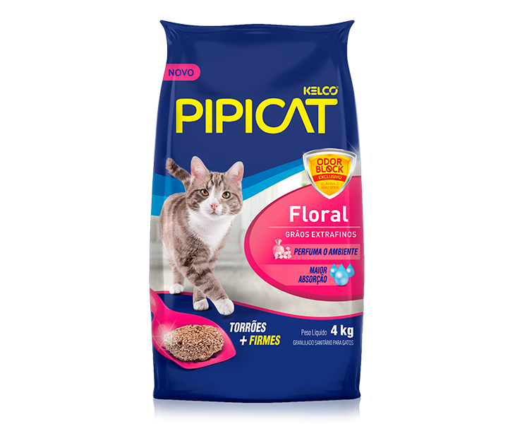 Areia Higiênica para Gatos Pipicat Floral