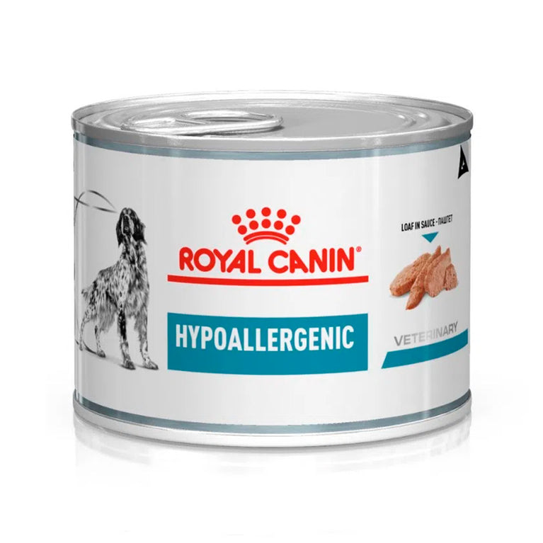 Ração Úmida Royal Canin Lata Veterinary Diet Hypoallergenic para Cães Adultos com Alergias - 200g