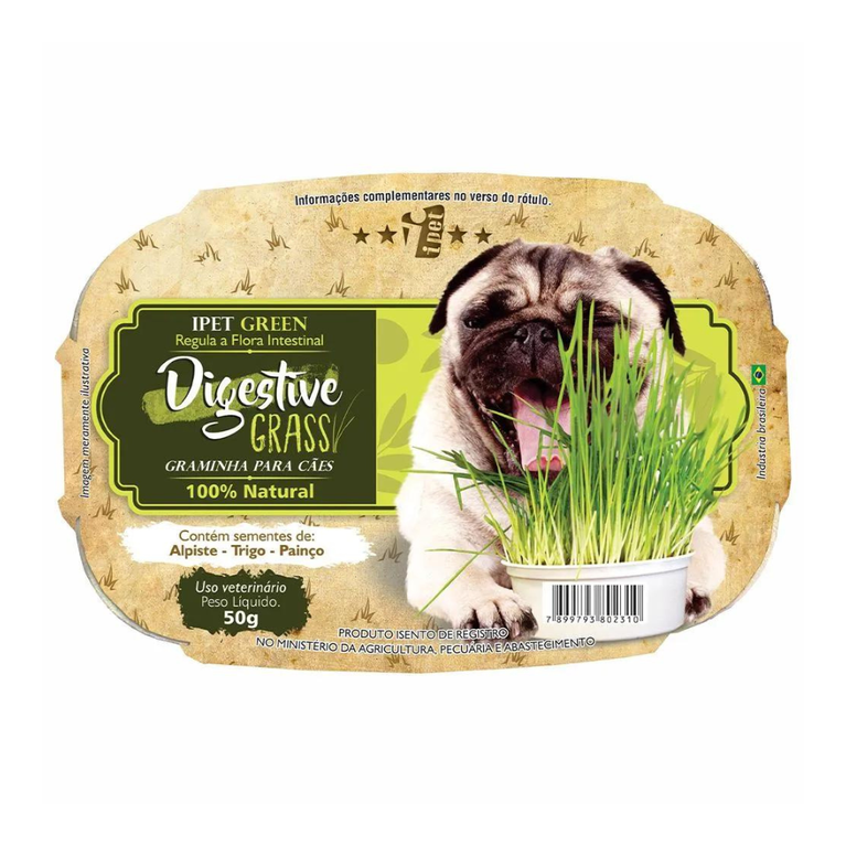 Graminha Ipet Digestive Grass para Cães Adultos 50 g