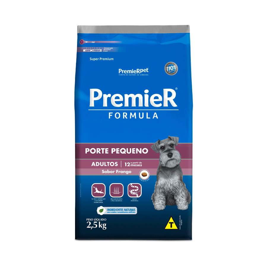 Ração PremieR para Cães Adultos de Raças Pequenas Sabor Frango