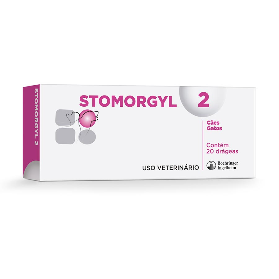 Stomorgyl 2 Boehringer Ingelheim para Cães e Gatos 20 Comprimidos