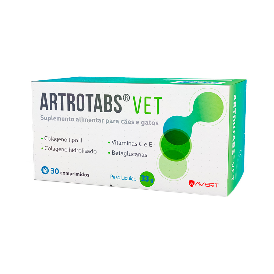 Suplemento Avert Artrotabs para Cães e Gatos 30 Comprimidos