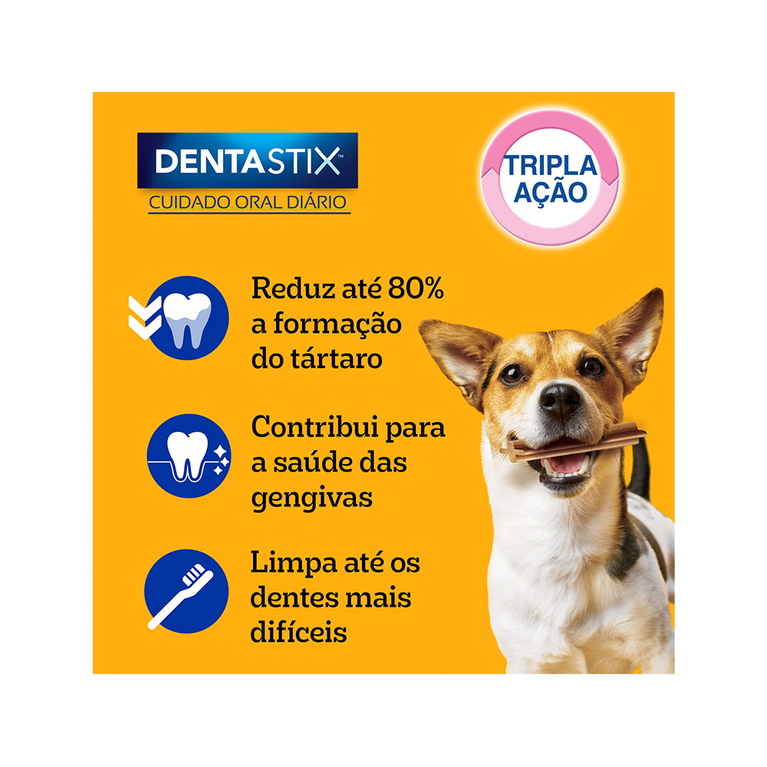 Petisco Pedigree Dentastix Cuidado Oral para Cães Adultos de Raças Pequenas