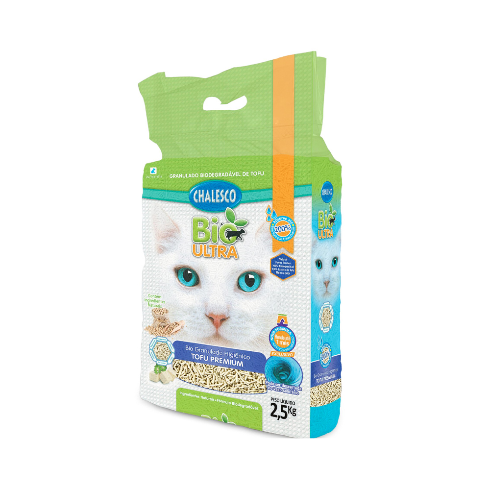 Granulado Higiênico Chalesco Bio Ultra Tofu Premium para Gatos 2,5 Kg