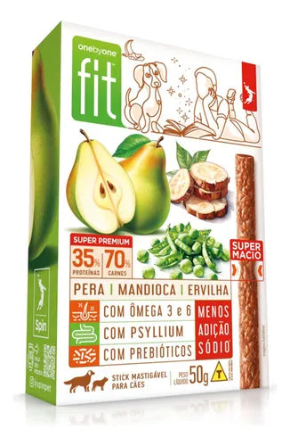 Petisco Stick Fit Spin Pet para Cães Pêra, Mandioca e Ervilha 50 G