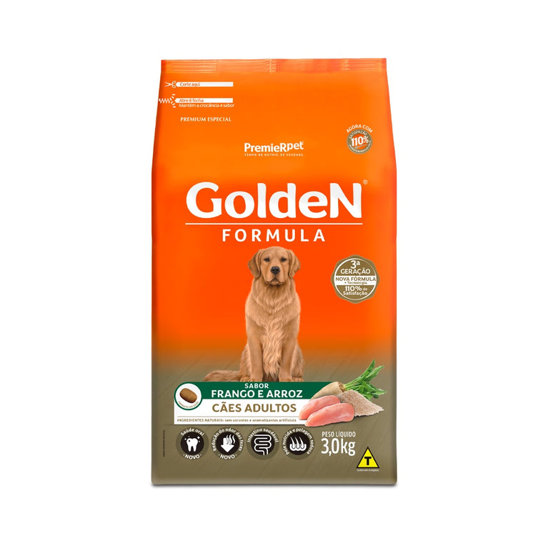 Ração Golden Fórmula para Cães Adultos Sabor Frango - Loja Pet Mais