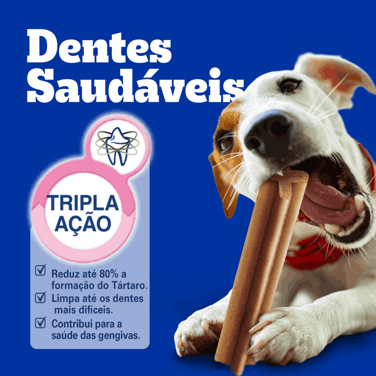 Petisco Pedigree Dentastix Cuidado Oral para Cães Adultos de Raças Médias