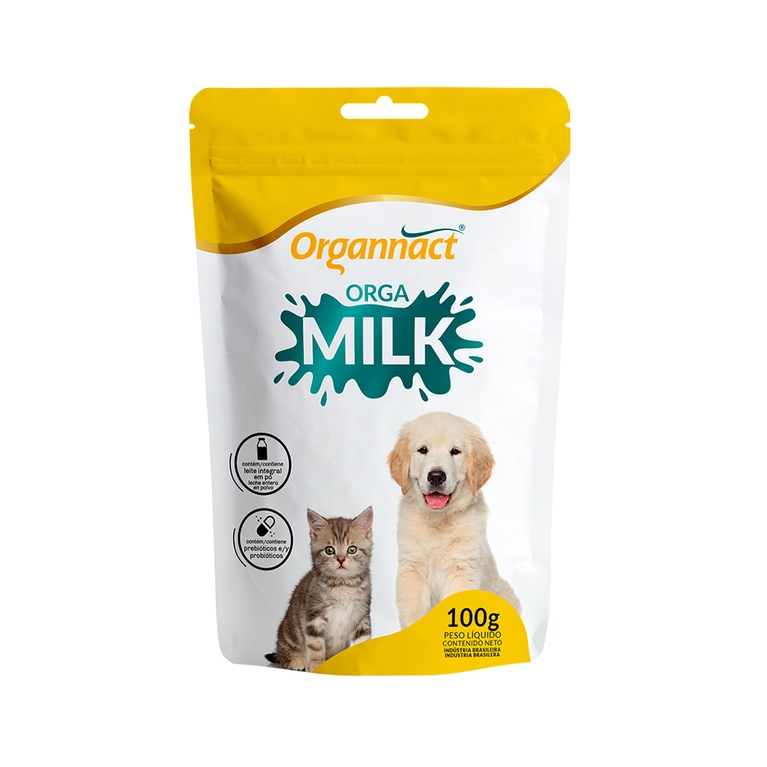 Suplemento Organnact Orgamilk para Cães e Gatos Filhotes