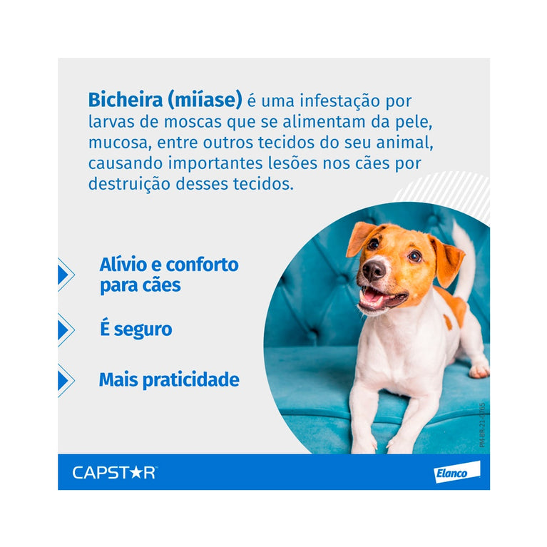 Antipulgas Elanco Capstar 11,4 mg para Cães e Gatos até 11,4 Kg