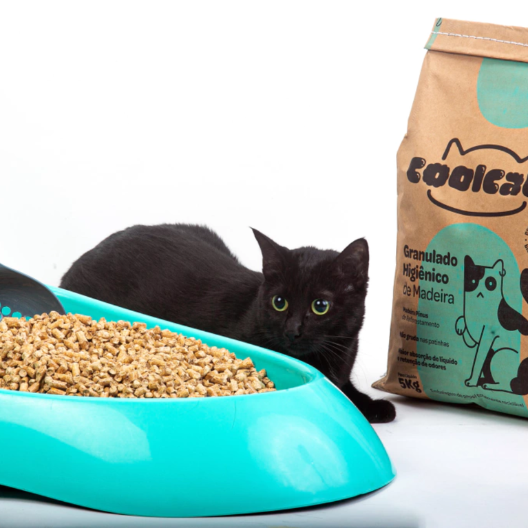 Granulado Higiênico de Mandeira CoolCatz para Gatos 5,0 Kg