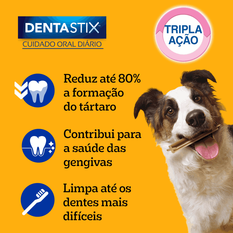 Petisco Pedigree Dentastix Cuidado Oral para Cães Adultos de Raças Médias