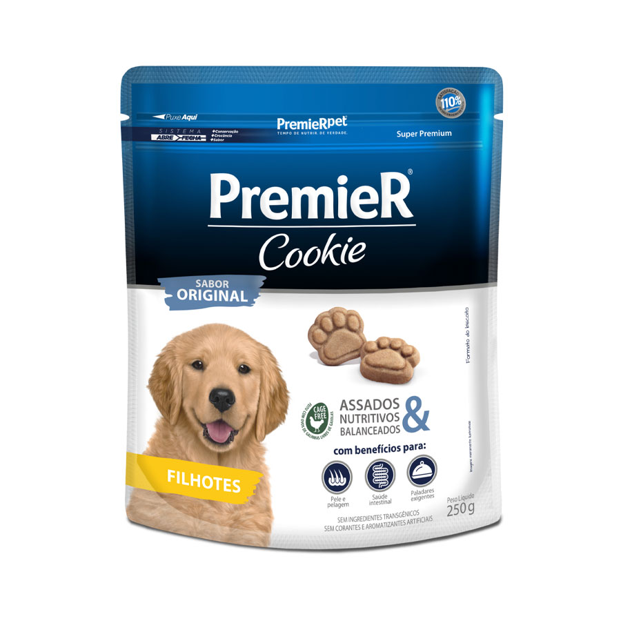 PremieR Cookie para Cães Filhotes Raças Médias e Grandes Sabor Frango 250 g