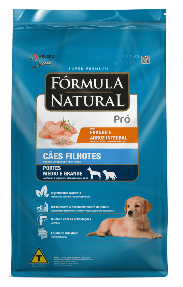 Ração Fórmula Natural Pró Super Premium para Cães Raças Médias e Grandes Filhotes Sabor Frango