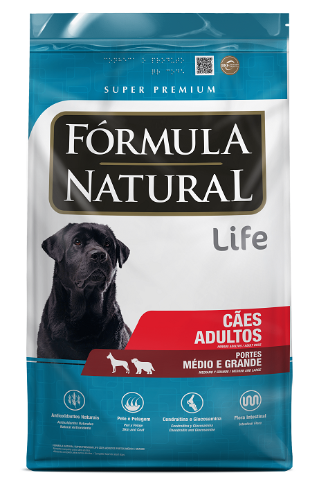 Ração Fórmula Natural Life para Cães Raças Médias e Grande Adultos