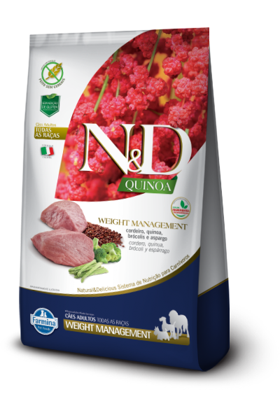 Ração para Cães Farmina N&D Quinoa Weight Management para Todas as Raças Adultos Sabor Cordeiro