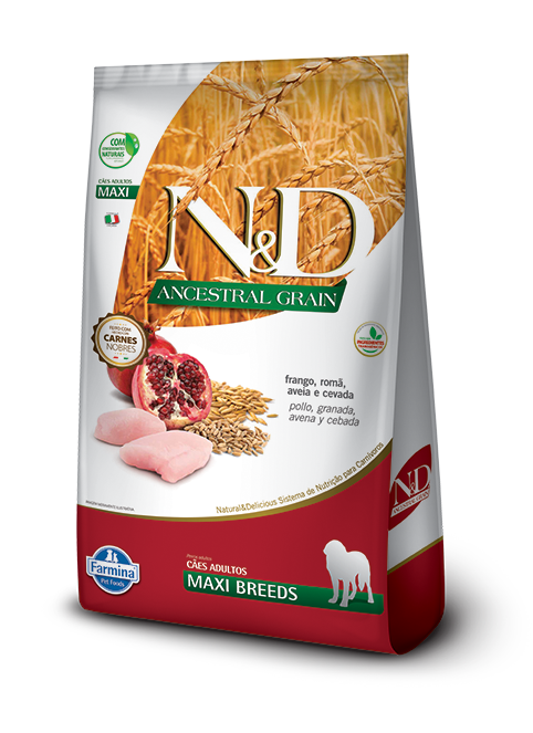 Ração para Cães Adultos Farmina N&D Ancestral Grain Maxi Sabor Frango