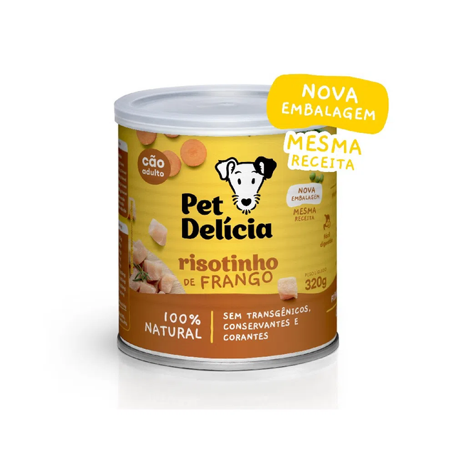 Ração Úmida Pet Delicia para Cães Risotinho de Frango