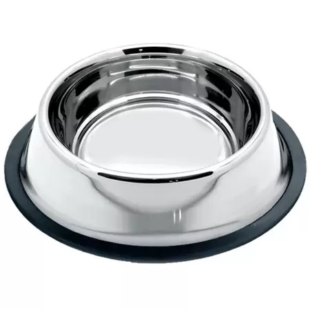 Comedouro Chalesco Antiderrapante Inox para Cães