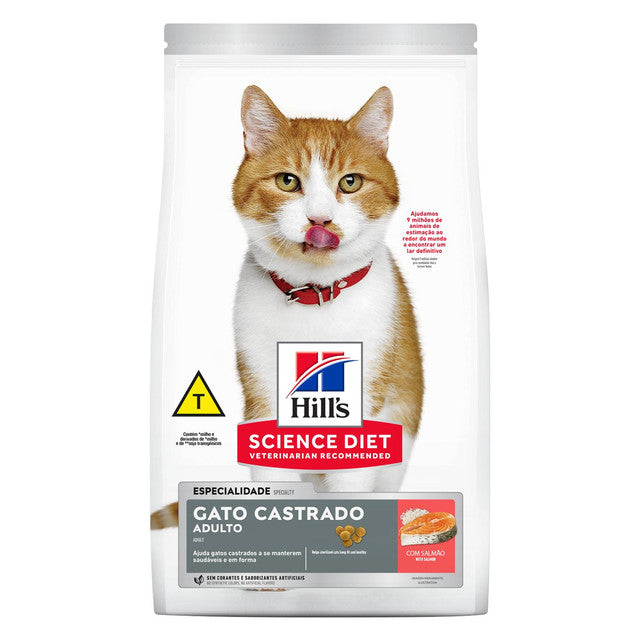 Ração Hill's Science Diet para Gatos Castrados Adultos Salmão