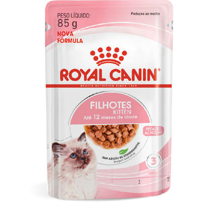 Ração Úmida Royal Canin Feline Kitten para Gatos Filhotes de até 12 meses 85 g