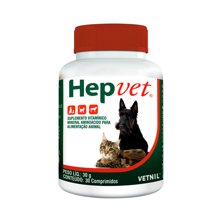 Suplemento Vitamínico Vetnil HepVet 30 Comprimidos