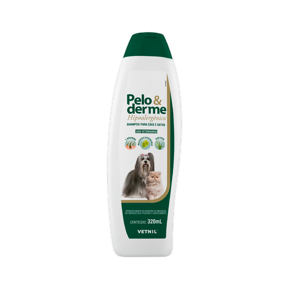 Shampoo Vetnil Pelo & Derme Hipoalergênico para Cães e Gatos 320 mL